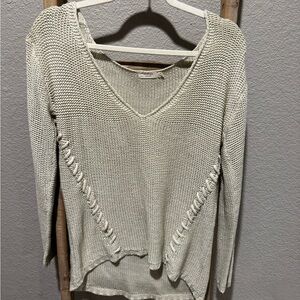 Harper Heritage Cream V-Neck Knit Sweater